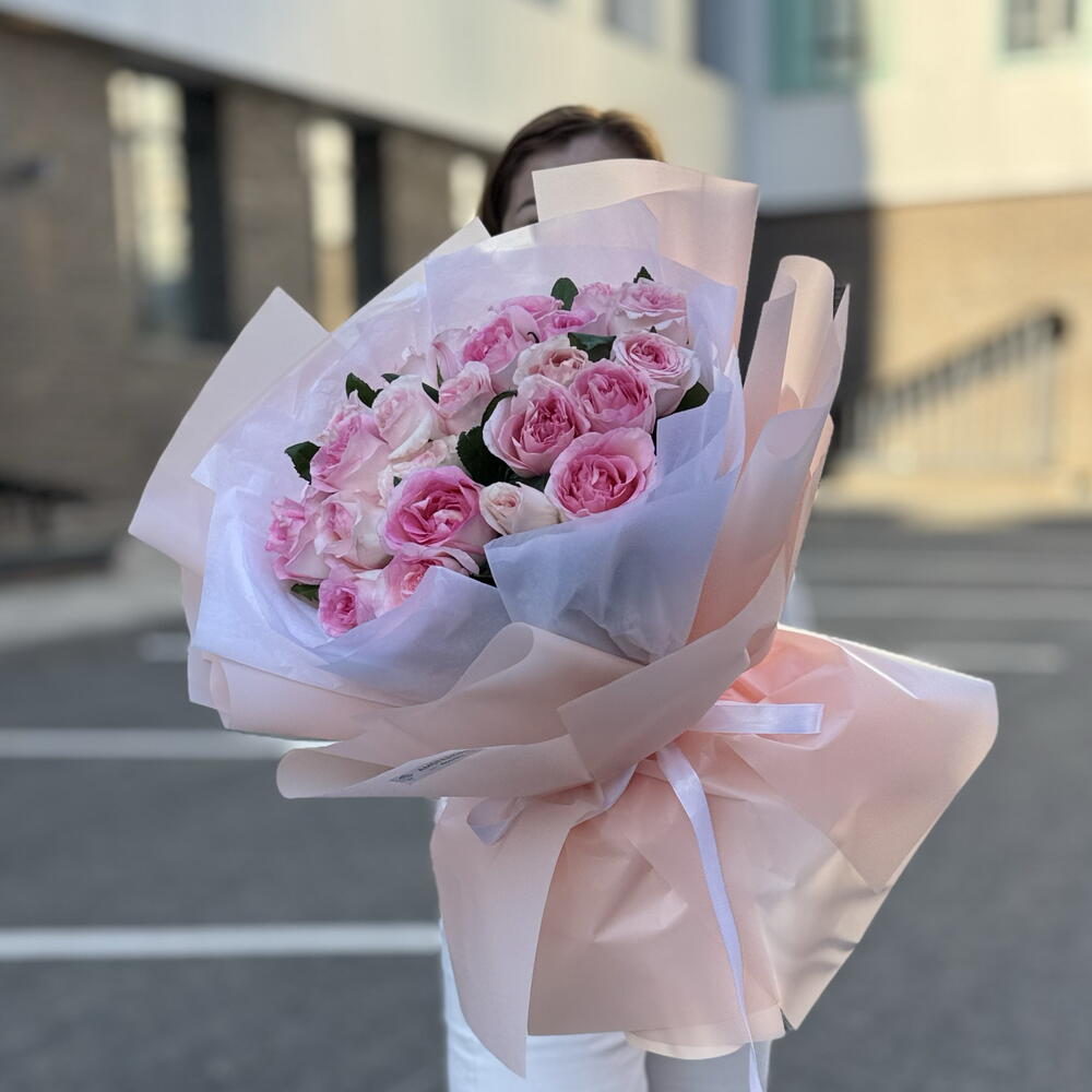 Roses in lavish packaging