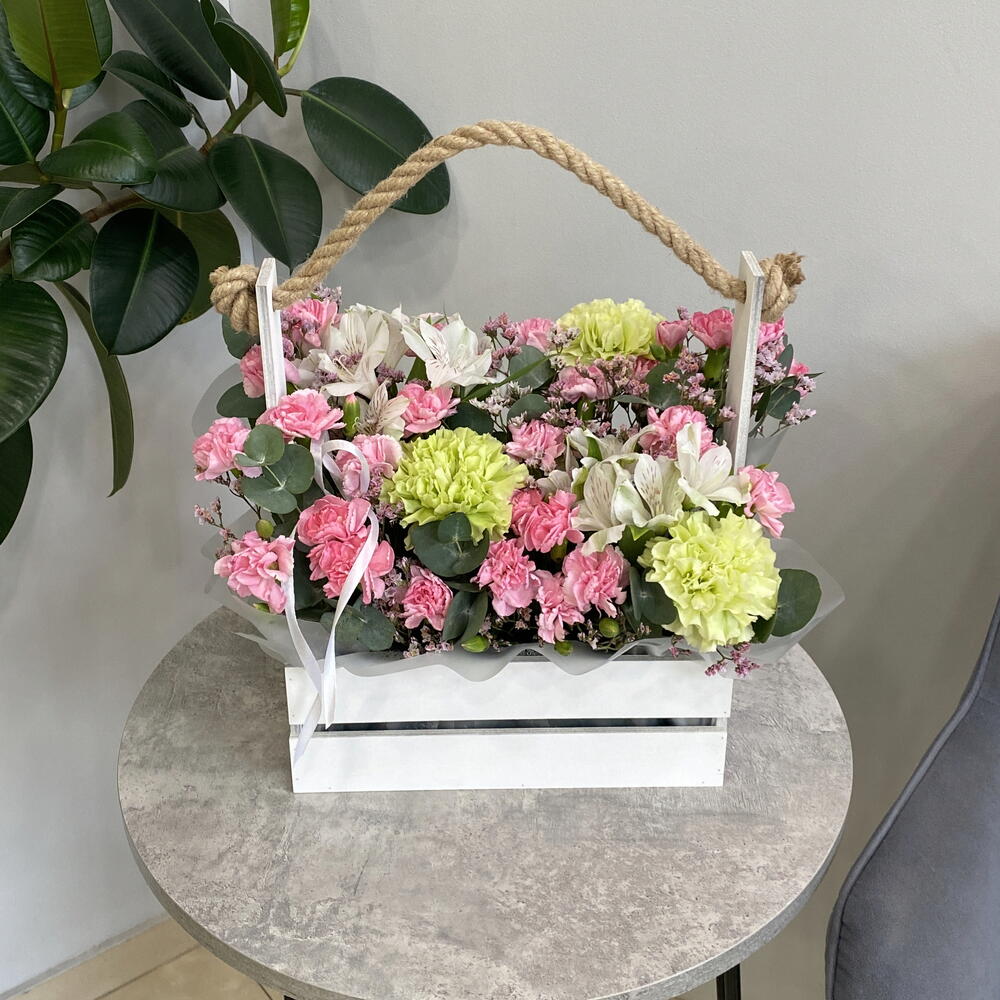 Летняя композиция в ящике 🌿💛