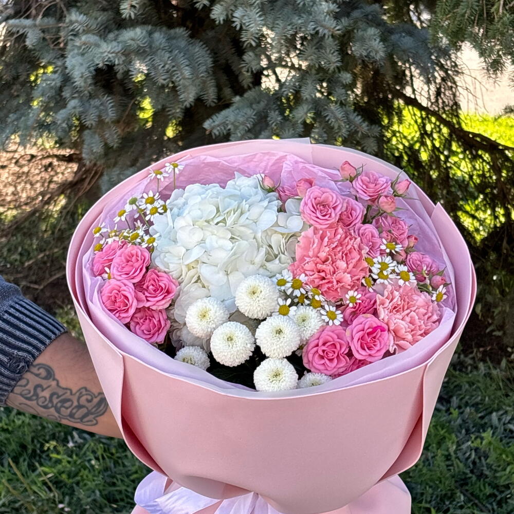 Букет "Розовый флёр"