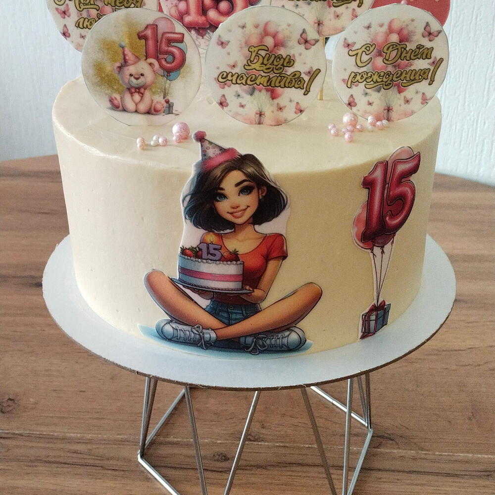Торт для девочки на 15 лет