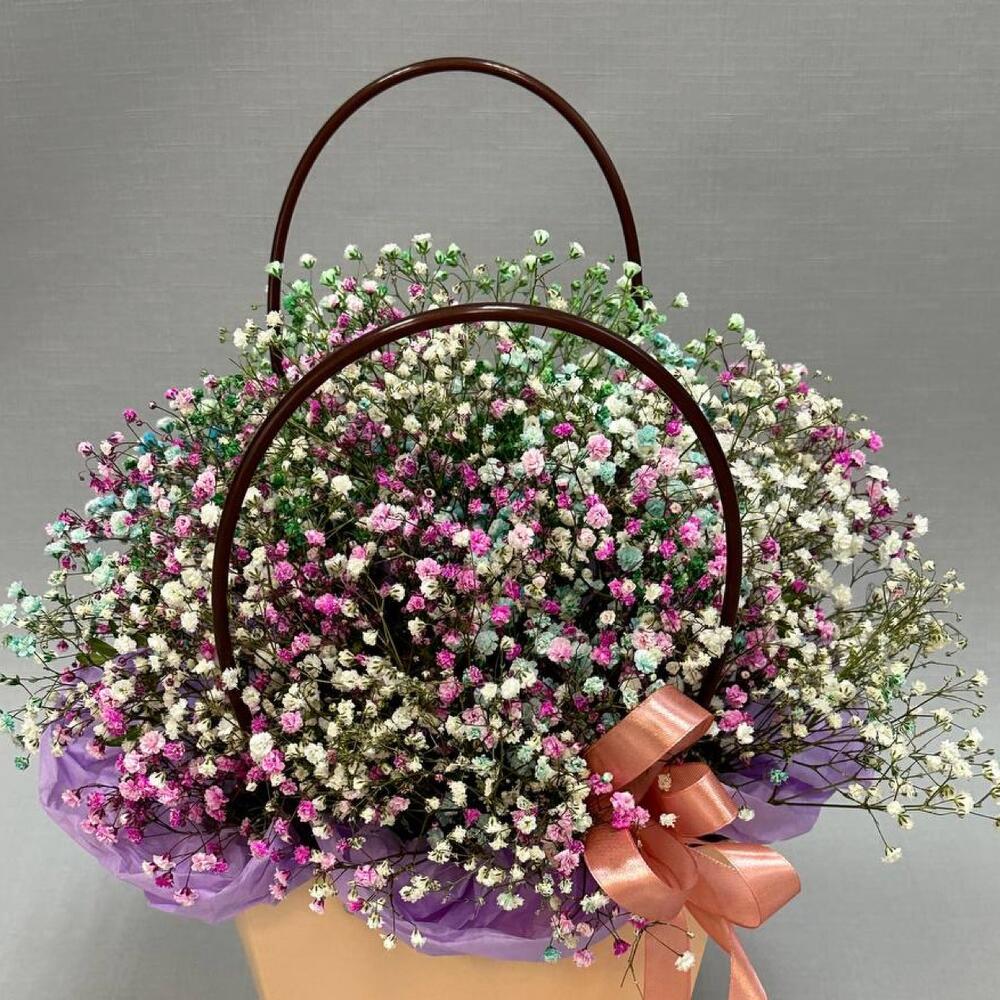 Gypsophila "Rainbow" en el bolso