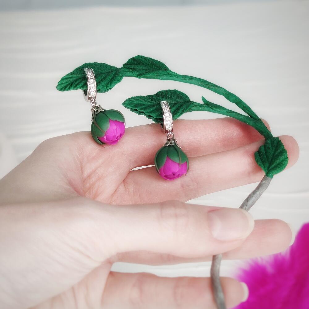 Серьги "peony bud"