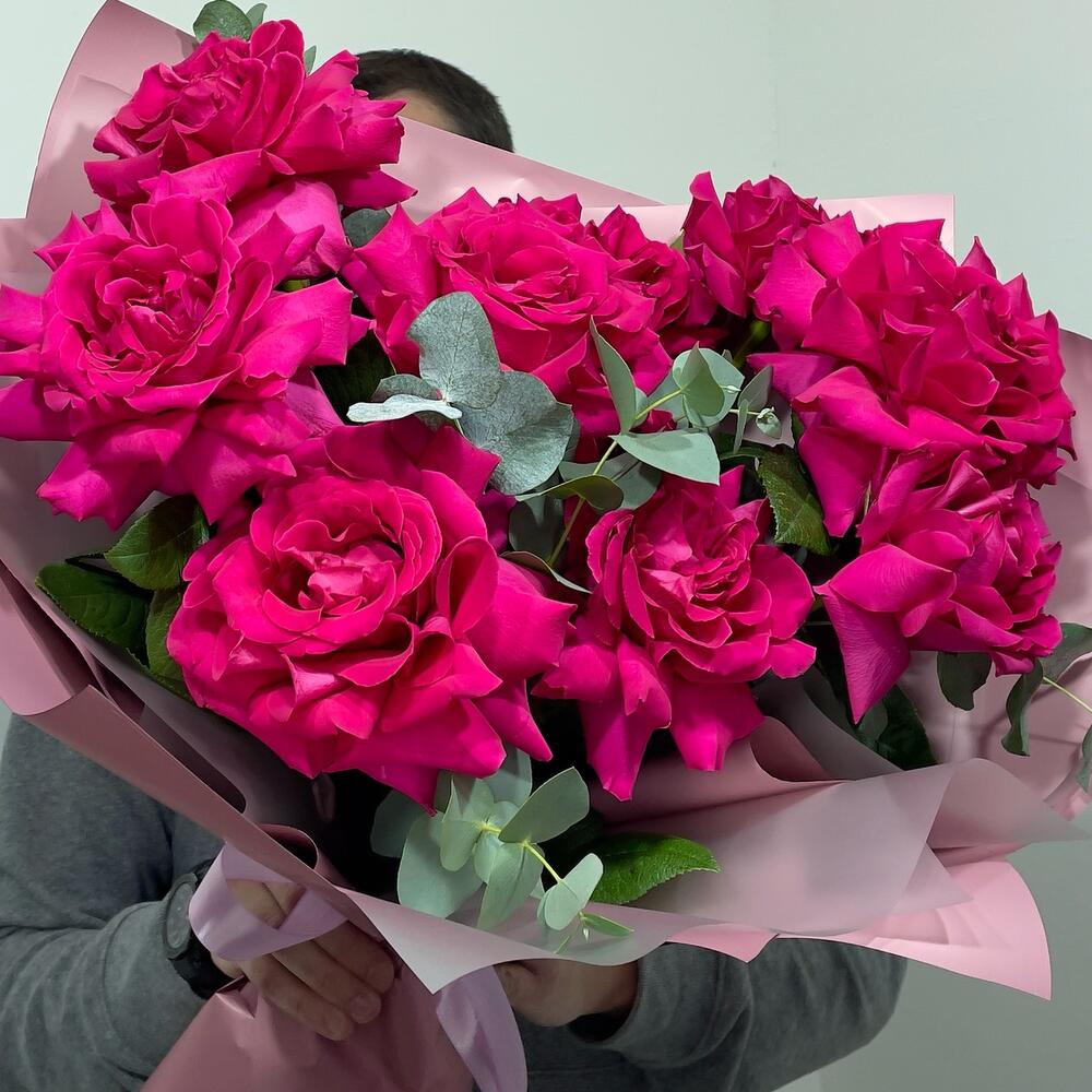 Букет яркие французские розы любимой девушке💞