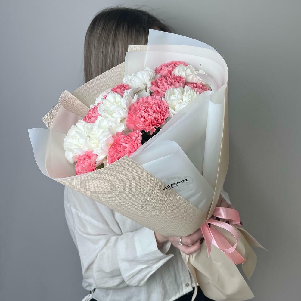 Романтичный букет из 15 диантусов💕