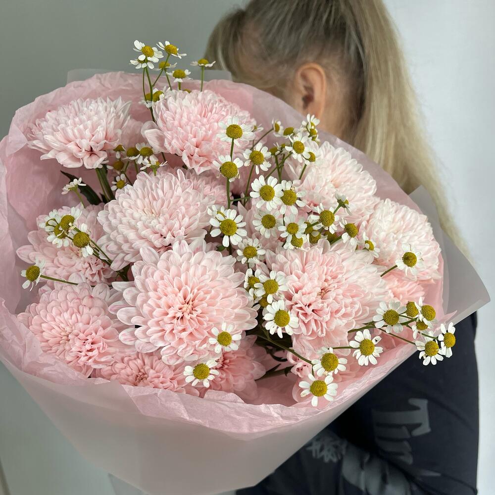 Нежный букет из Ромашек и Хризантем 🌸🌼
