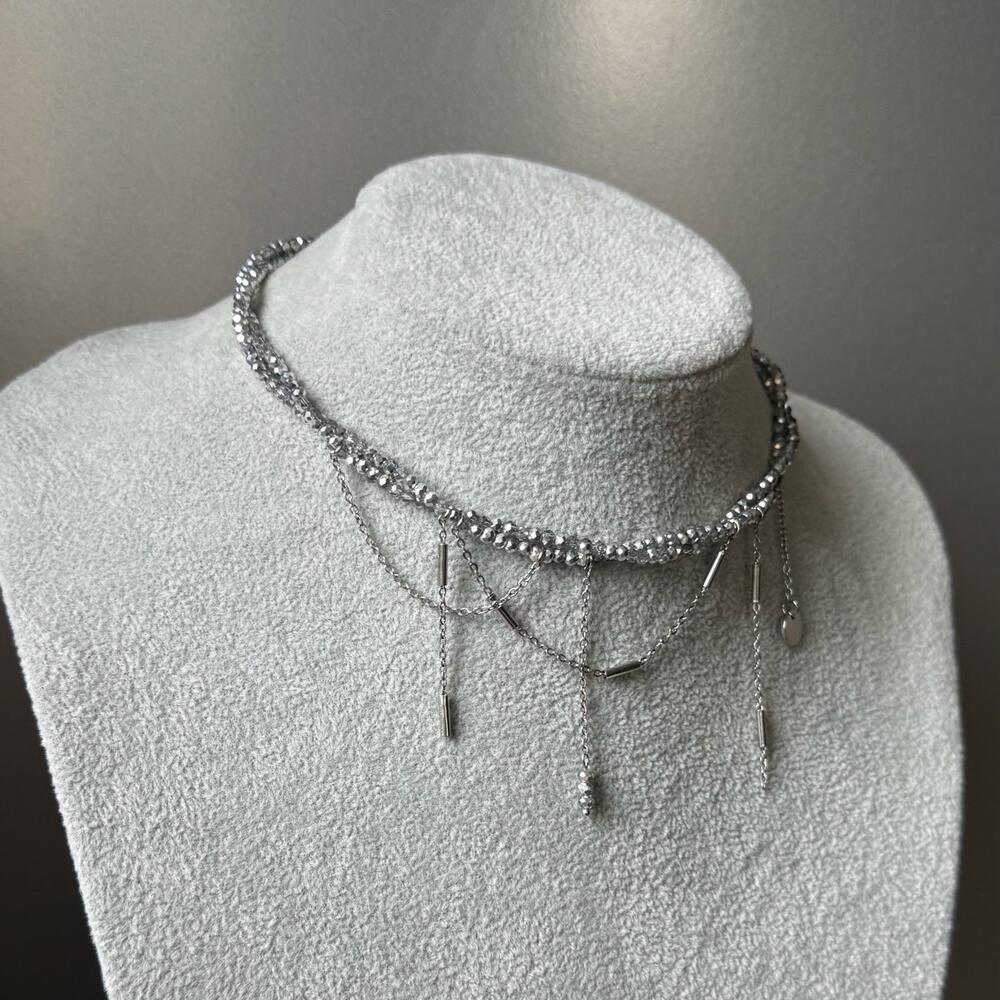 Чокер многослойный Silver