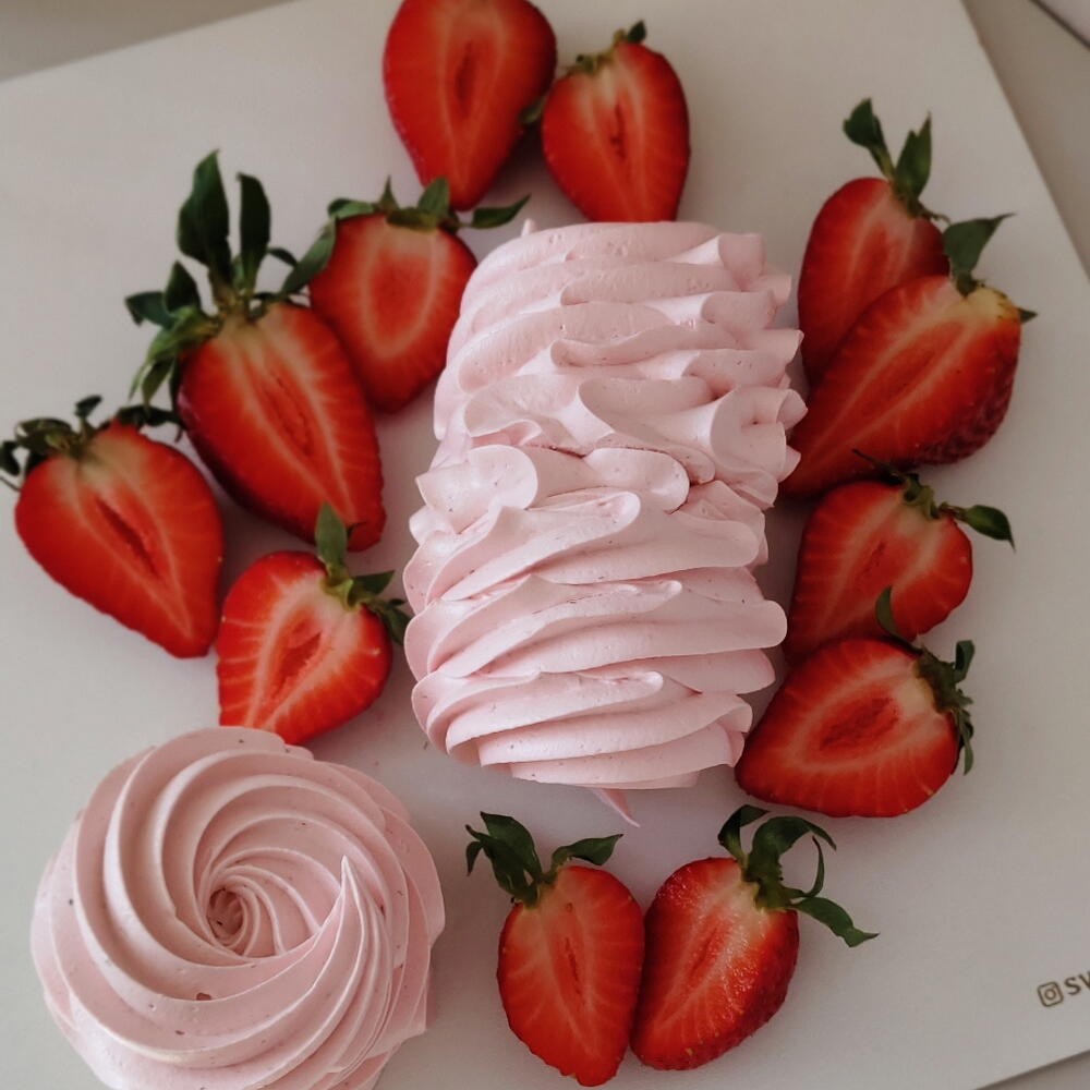 Зефир мегазавитки клубника-лимон, 4 шт, два вкуса
