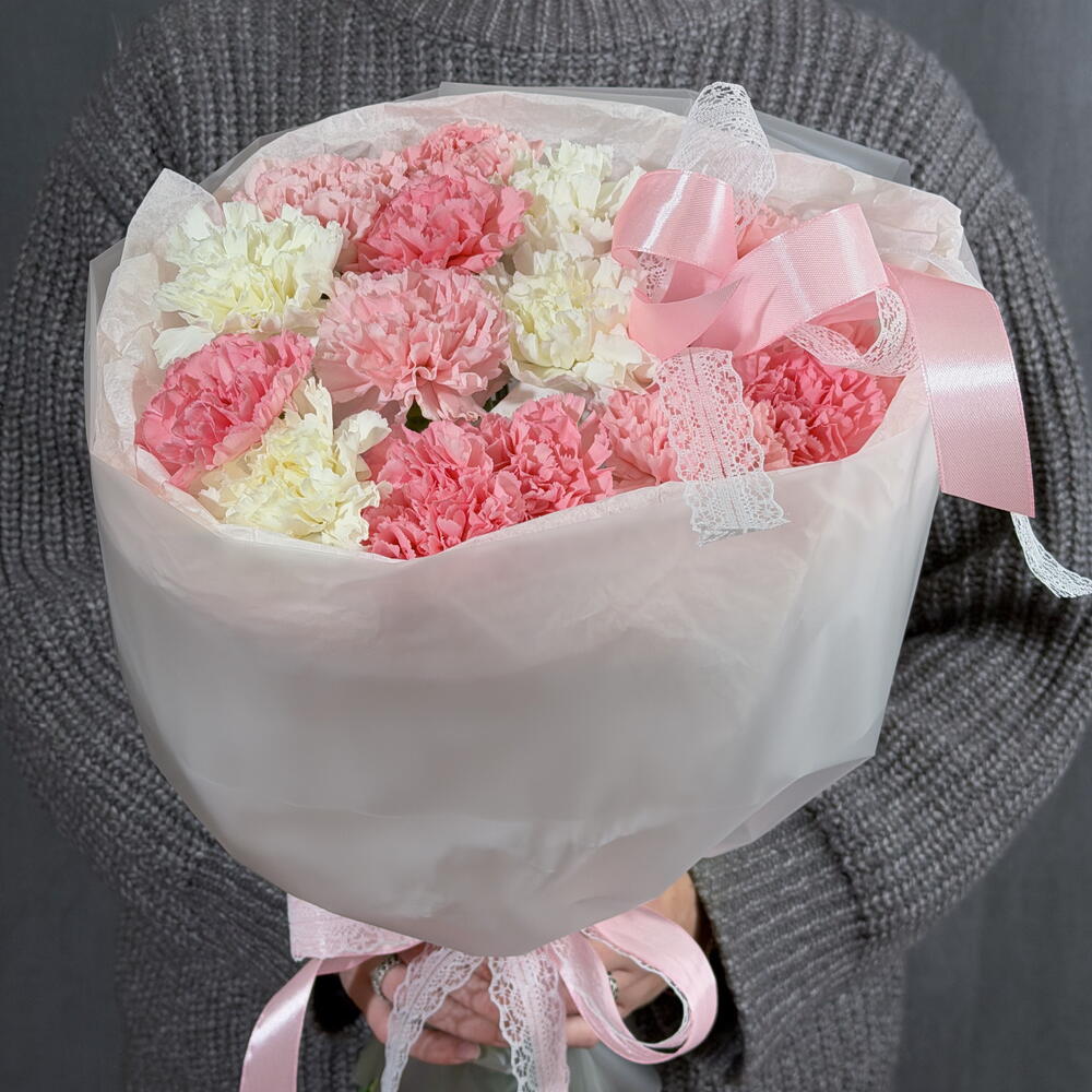 Букет "Королёк🍬" из Диантусов (15шт)