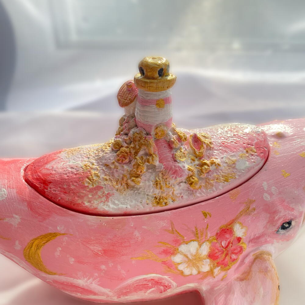 Свеча «Цветочный кит»🌸🐋🩷