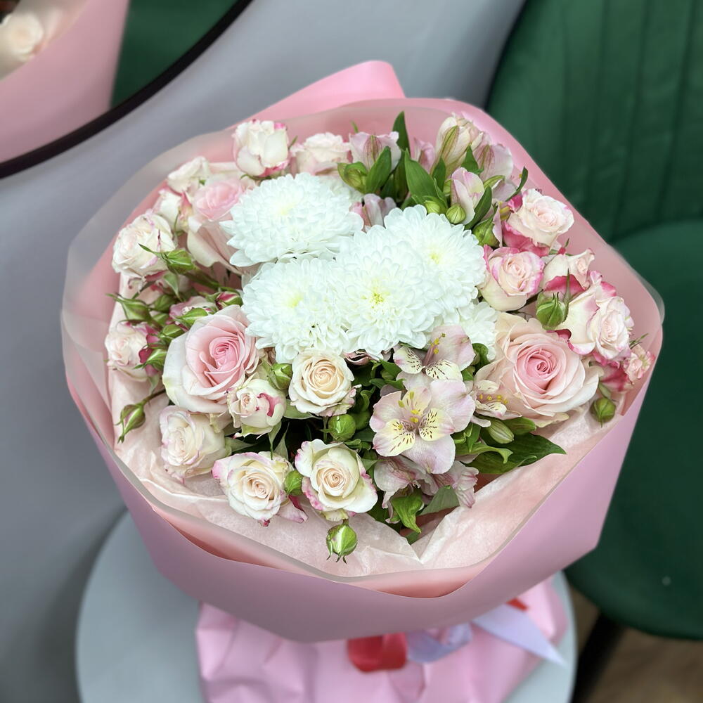 Нежный букет в розовой гамме