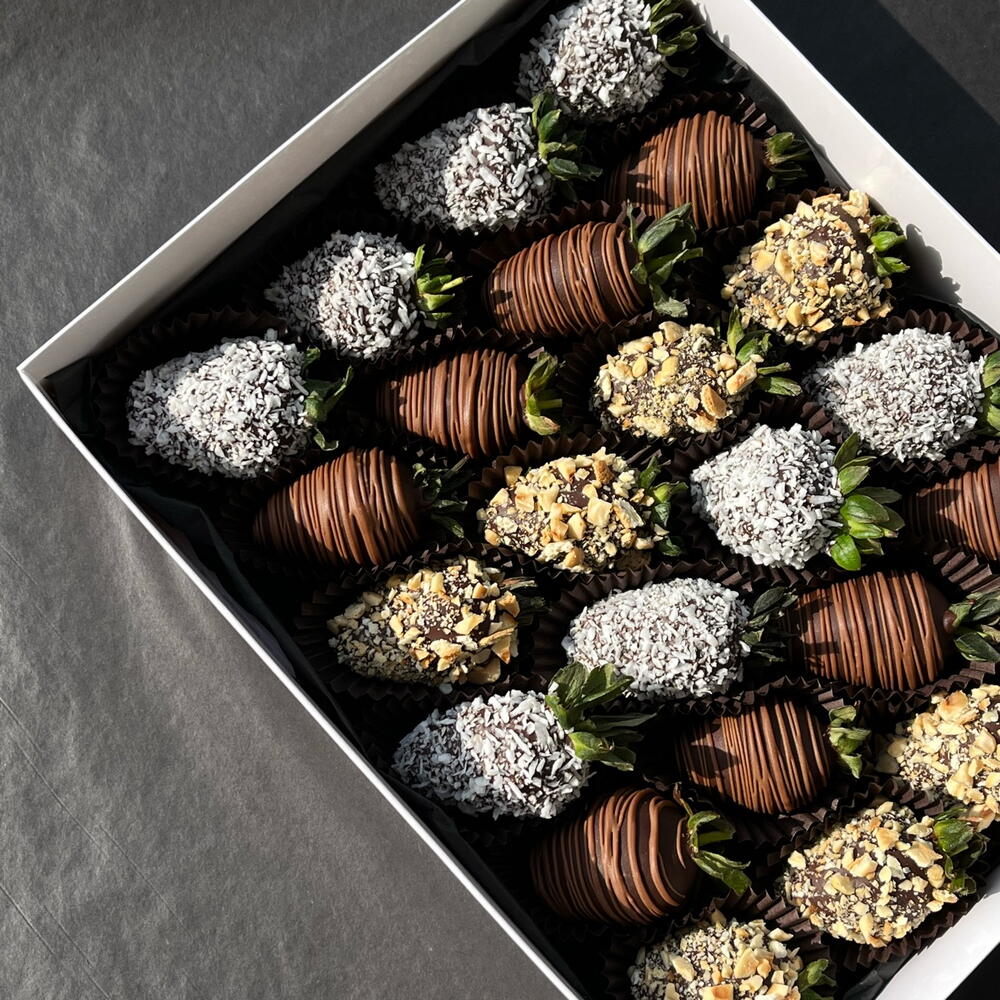 Cioccolato fondente | fragole premium | fragole ricoperte di cioccolato
