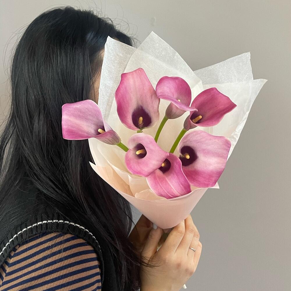 Букет из розовых калл🎀