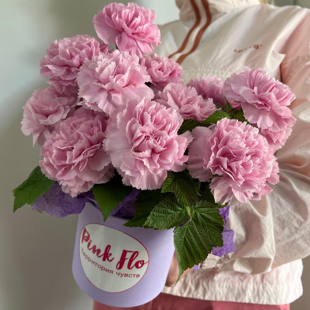 Стойкие диантусы и малина в шляпной коробке 🌸