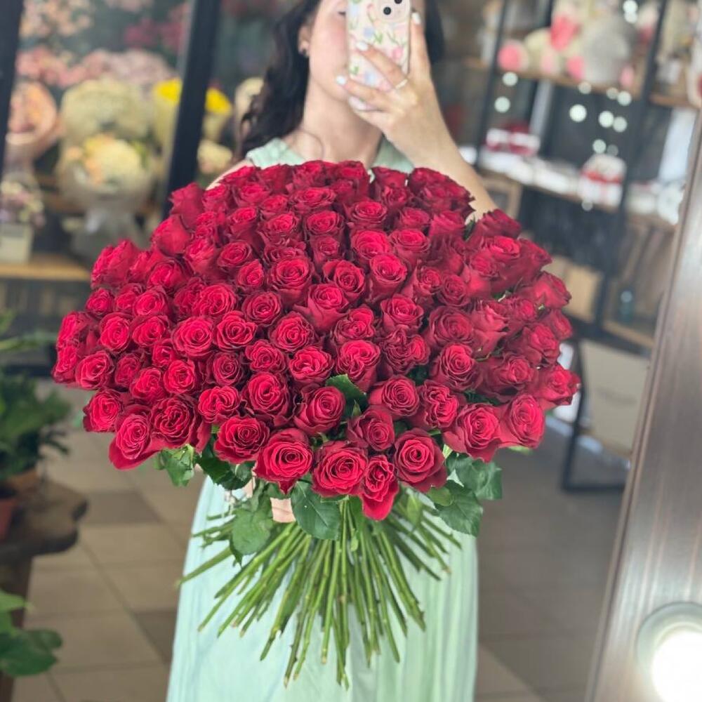 Букет из 101 розы 🌹
