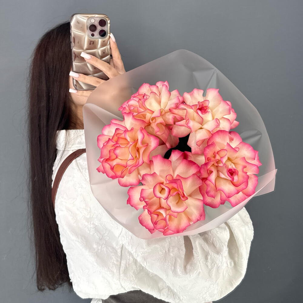 Монобукет из французской розы Джумилия💞