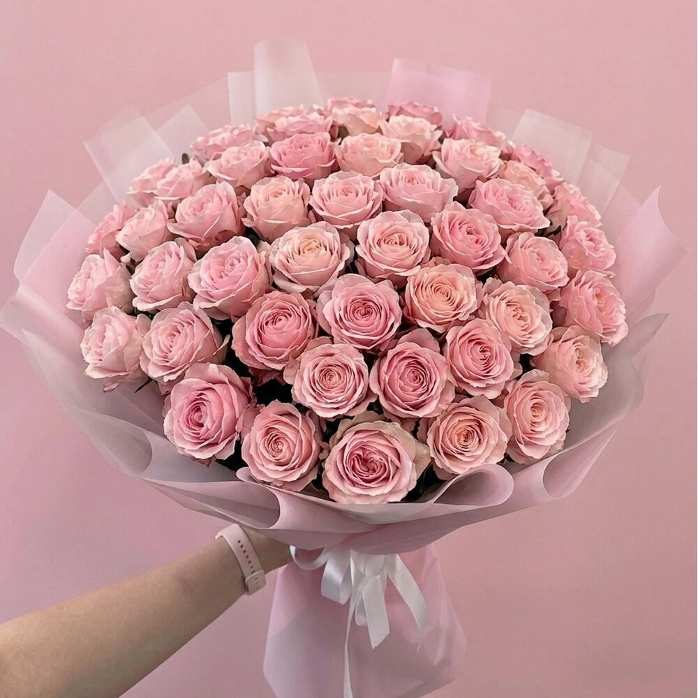 Букет нежно-розовых роз 🥰