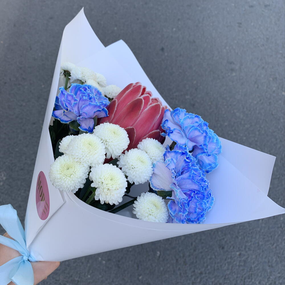 Букет с протеей 🩵