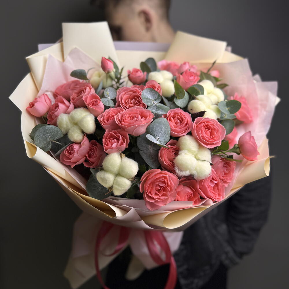 🌸 Букет🐻 «Пудровый рассвет» — нежность в каждой детали! 💖☁️🌿