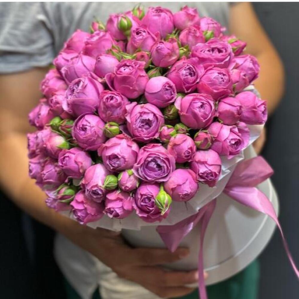 Пионовидные розы в коробке🌷🌷