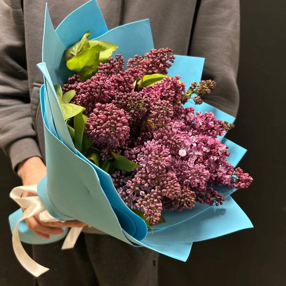 Сирень 7 шт в голубой упаковке