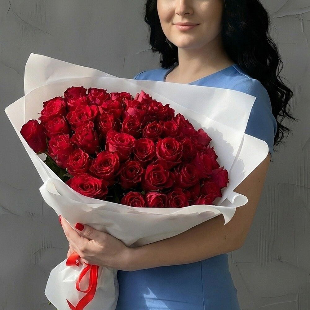 Красные розы Кения 51шт