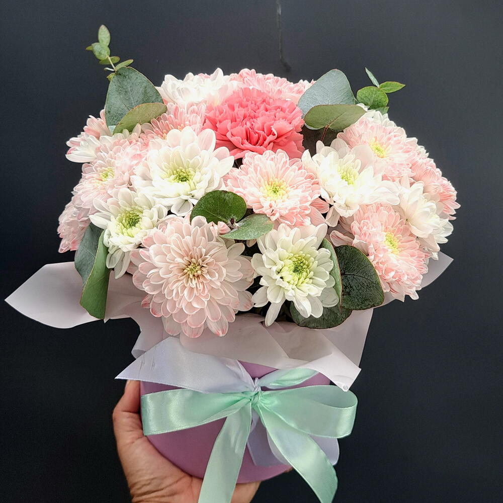 Цветы в коробке  002🌹💐💖