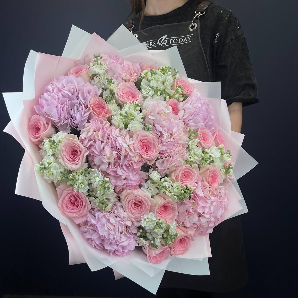 Букет розовый рассвет