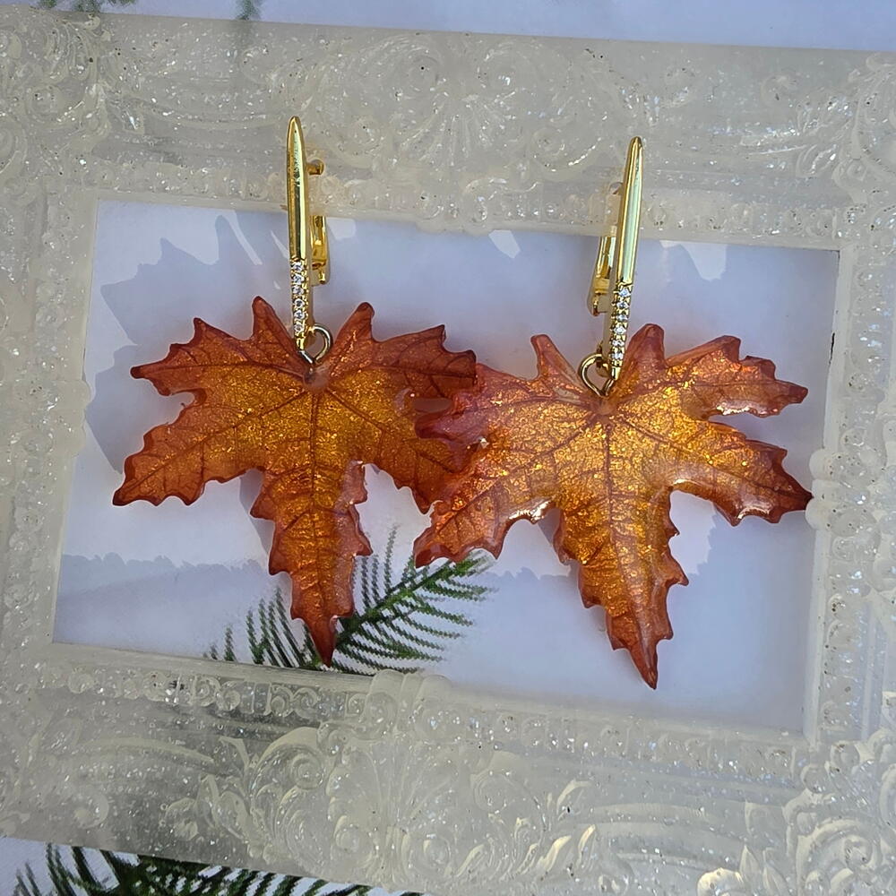 Серьги Клен