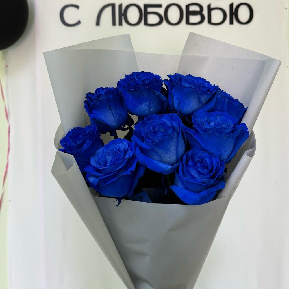 Букет синих роз
