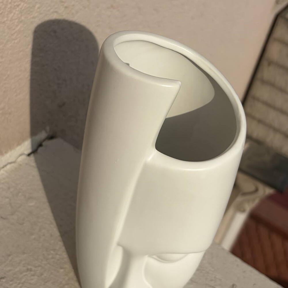 vase white face 30 cm