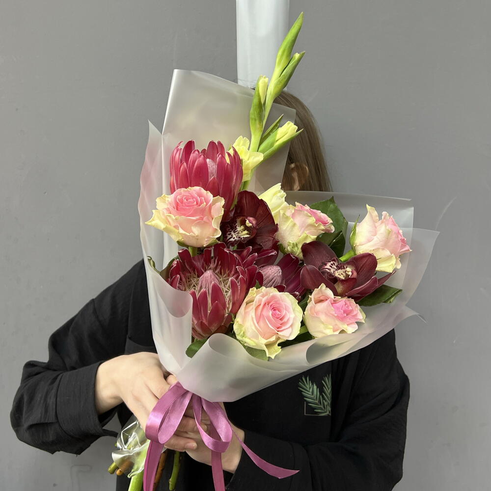 Осенний букет с Протеей и Розами 🌺