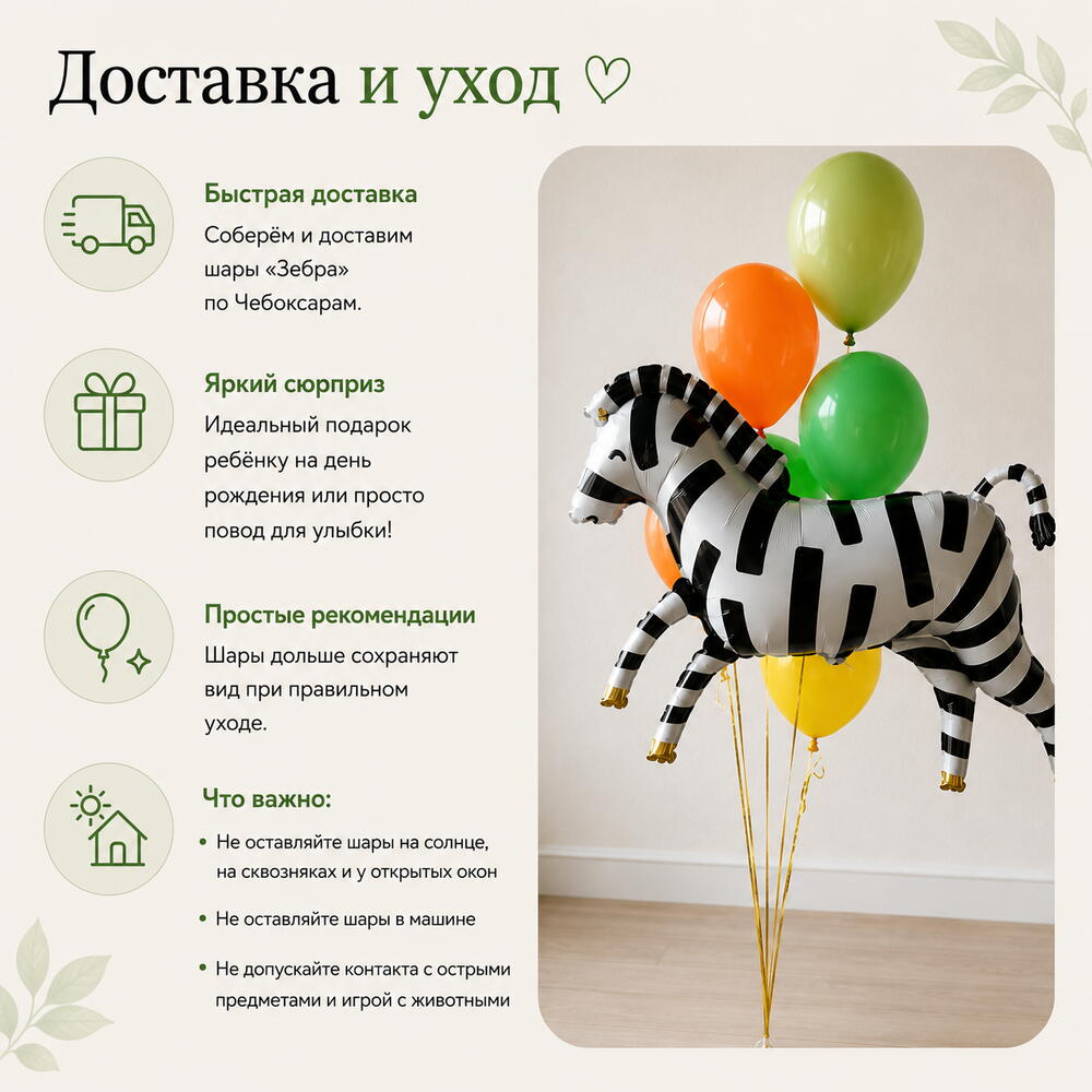 Детские Шары Зебра