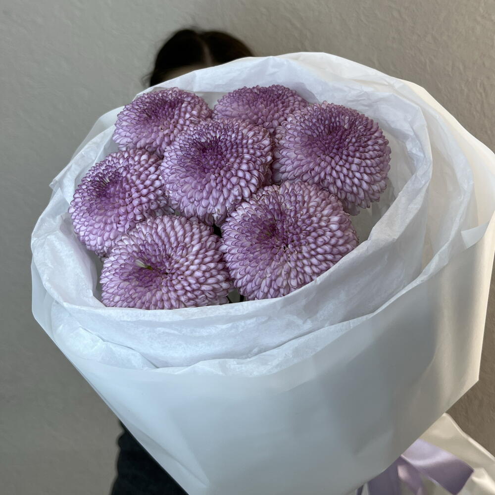 Букет с хризантемой мокко
