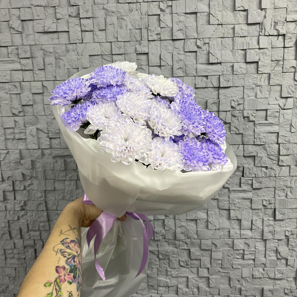 Букет из 5 хризантем