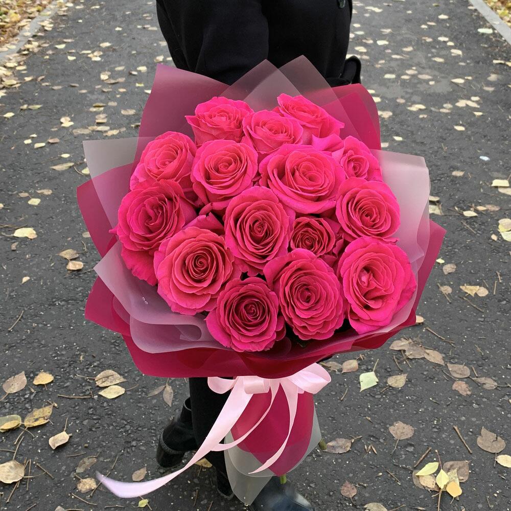 Букет 15 премиум роз Пинк Флойд