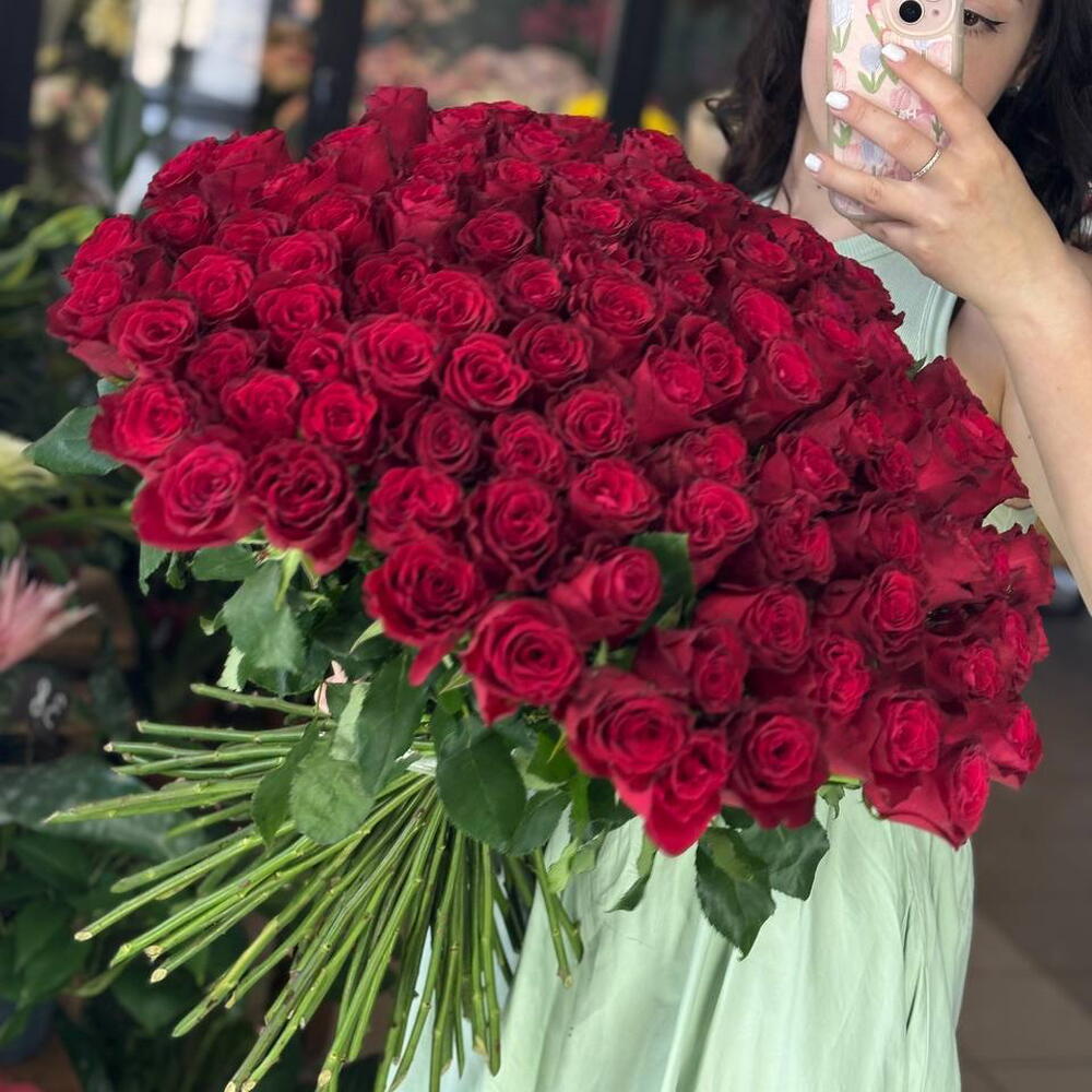Букет из 101 розы 🌹