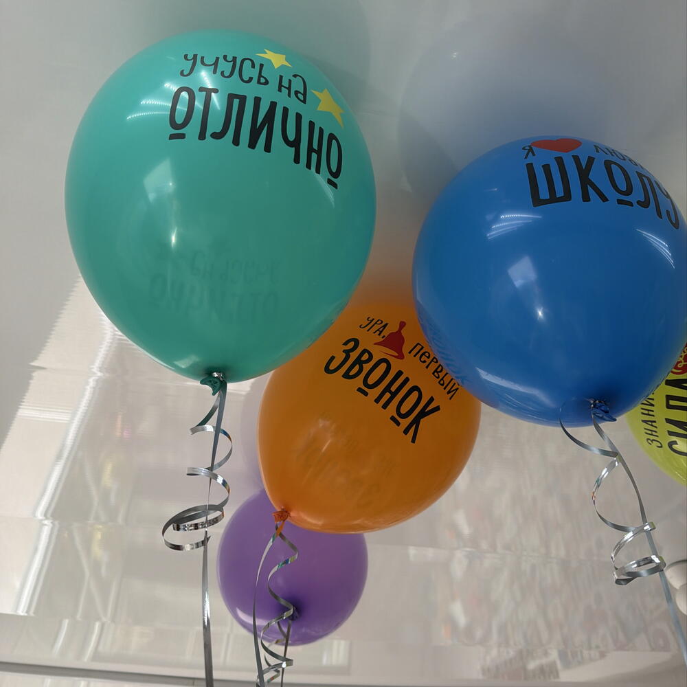 Шары в потолок к 1 сентября 5 шт
