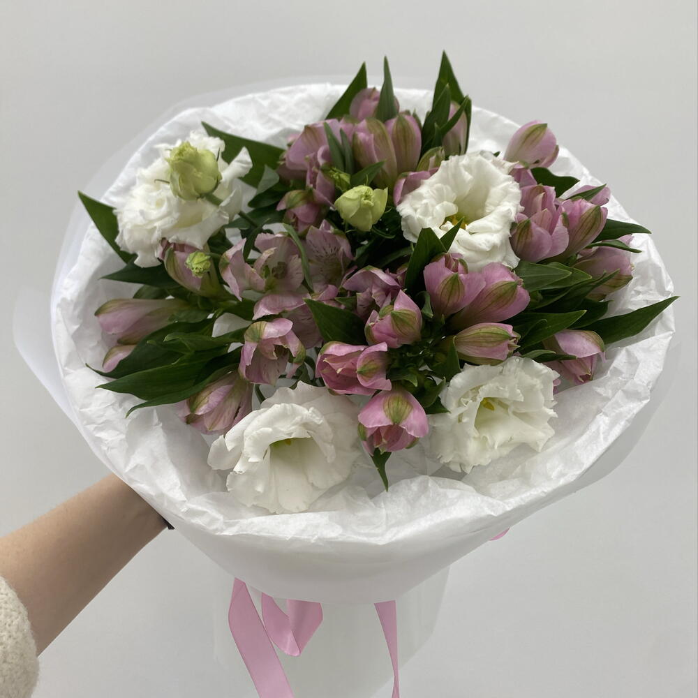 Альстромерия и эустома букет