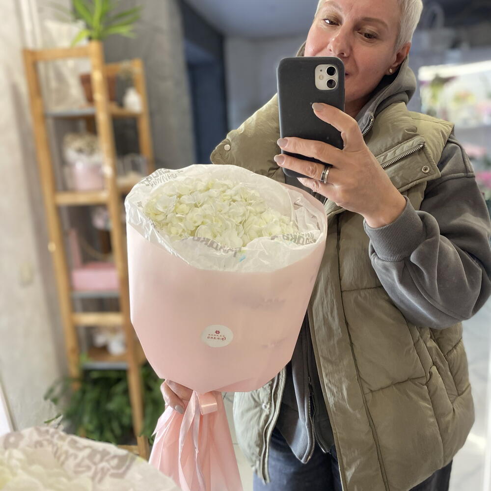 Букет с гортензией 🌸🎀