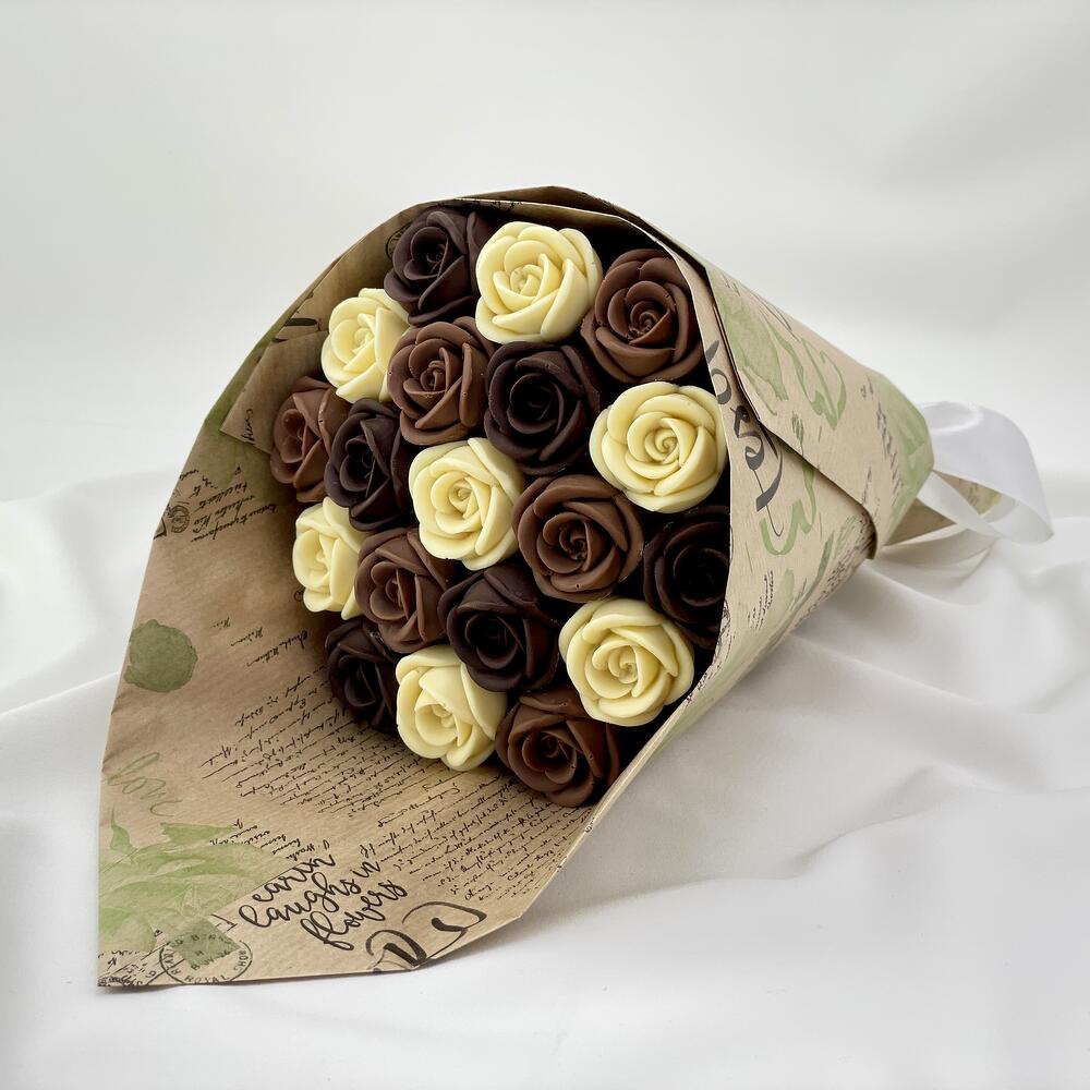 Шоколадные розы 19 шт