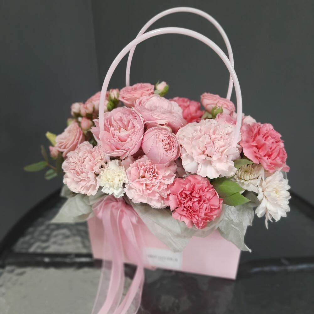 Flowers in a handbag