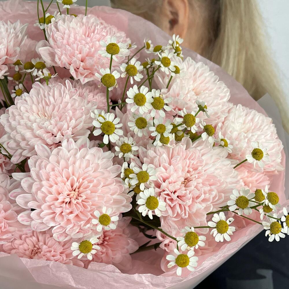 Нежный букет из Ромашек и Хризантем 🌸🌼