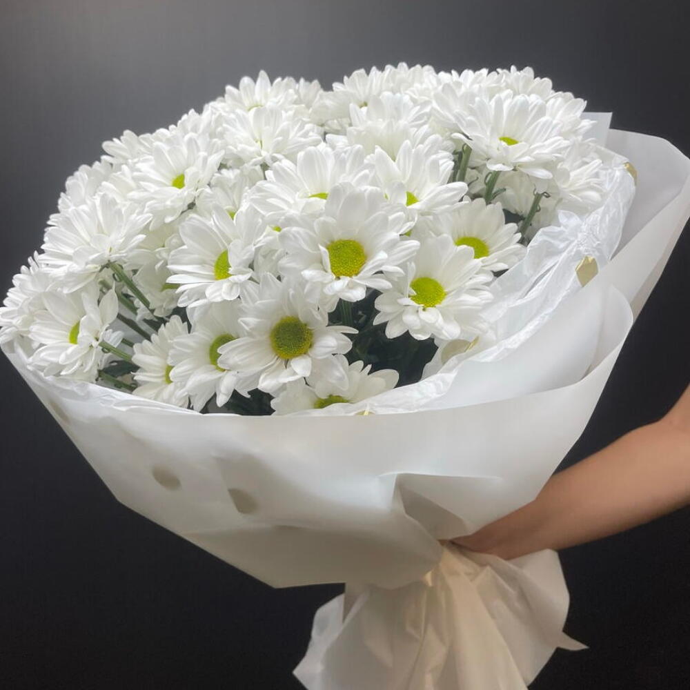 Монобукет из хризантем кустовых, 7 шт