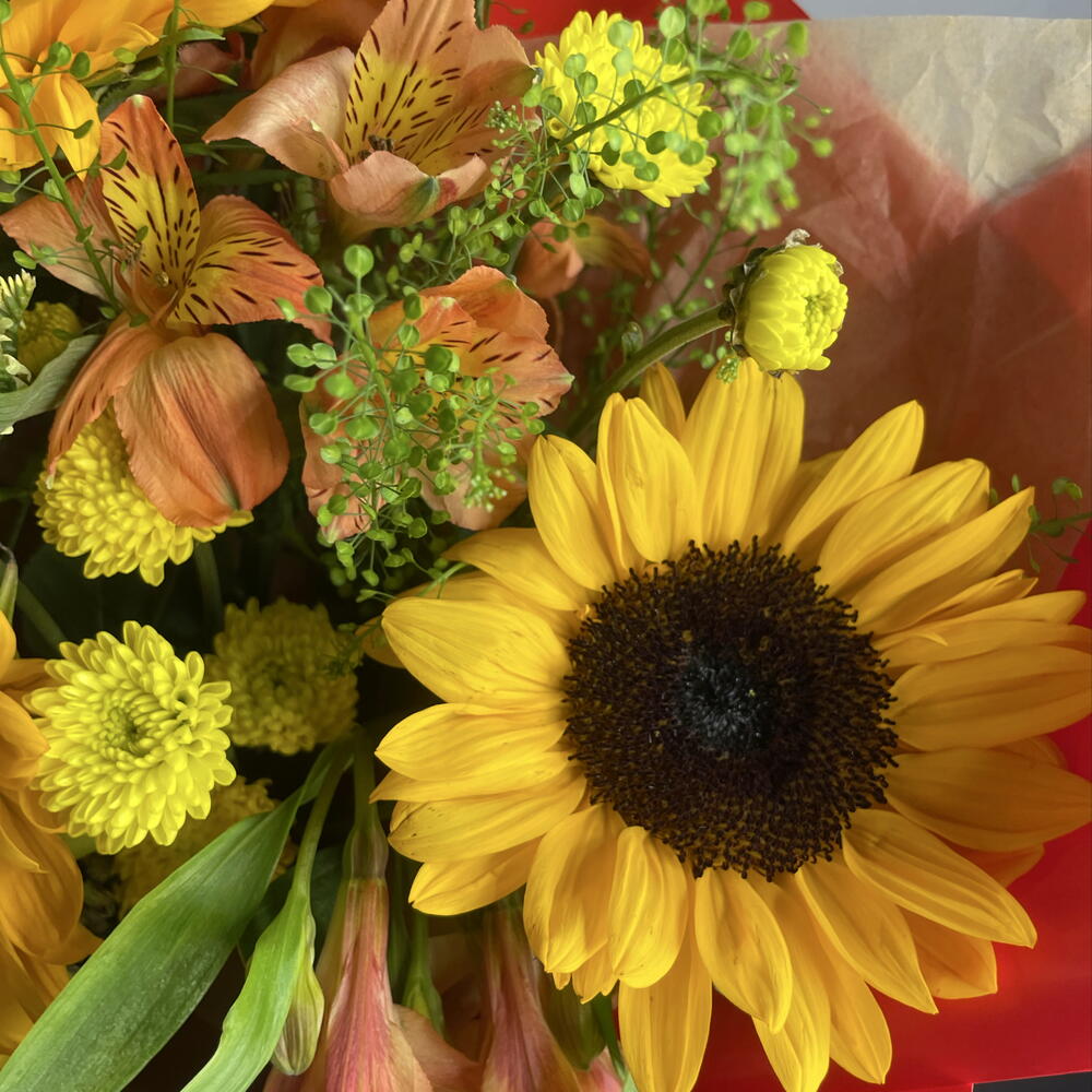 Бабье лето🌻букет с подсолнухами