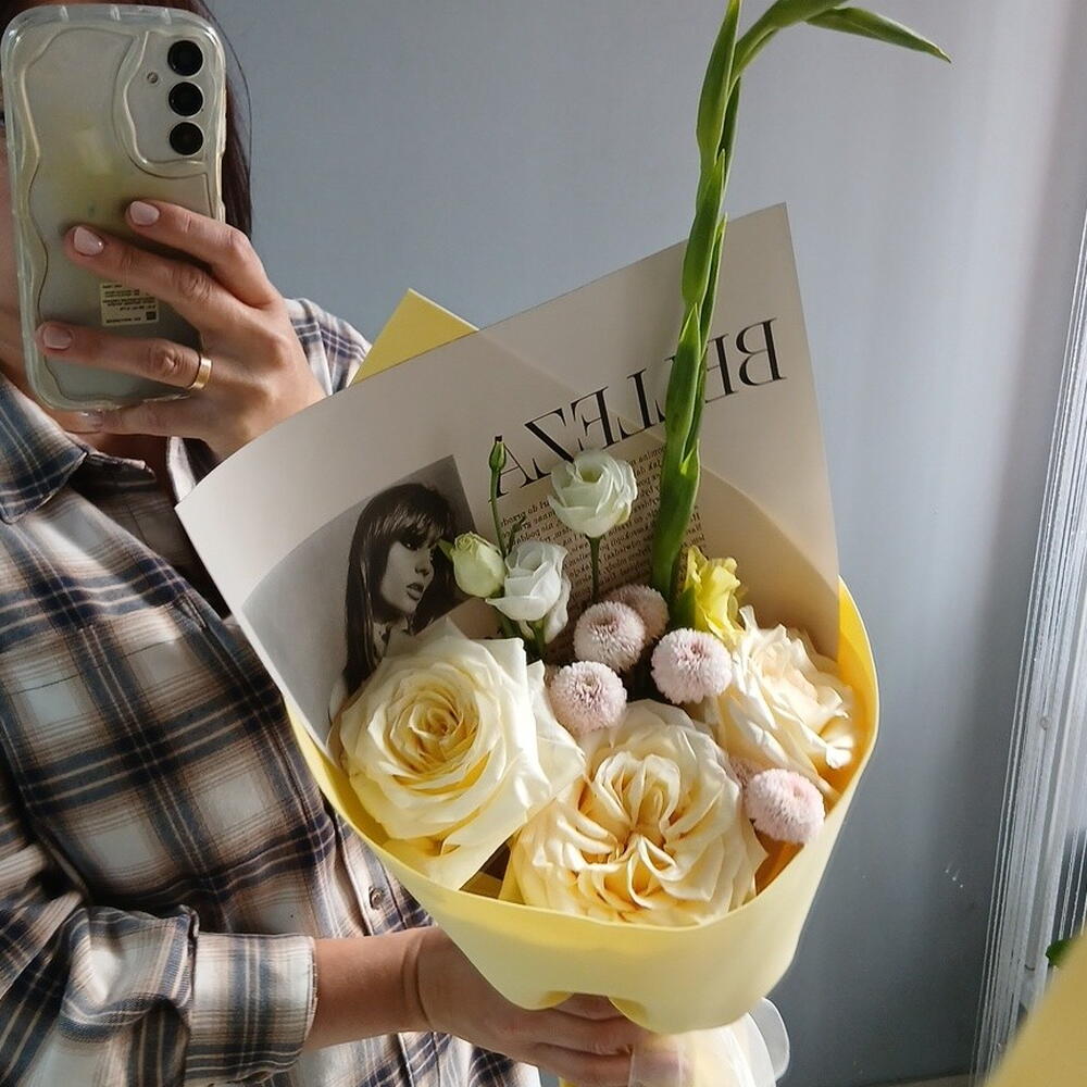 Букет и гладиолусом
