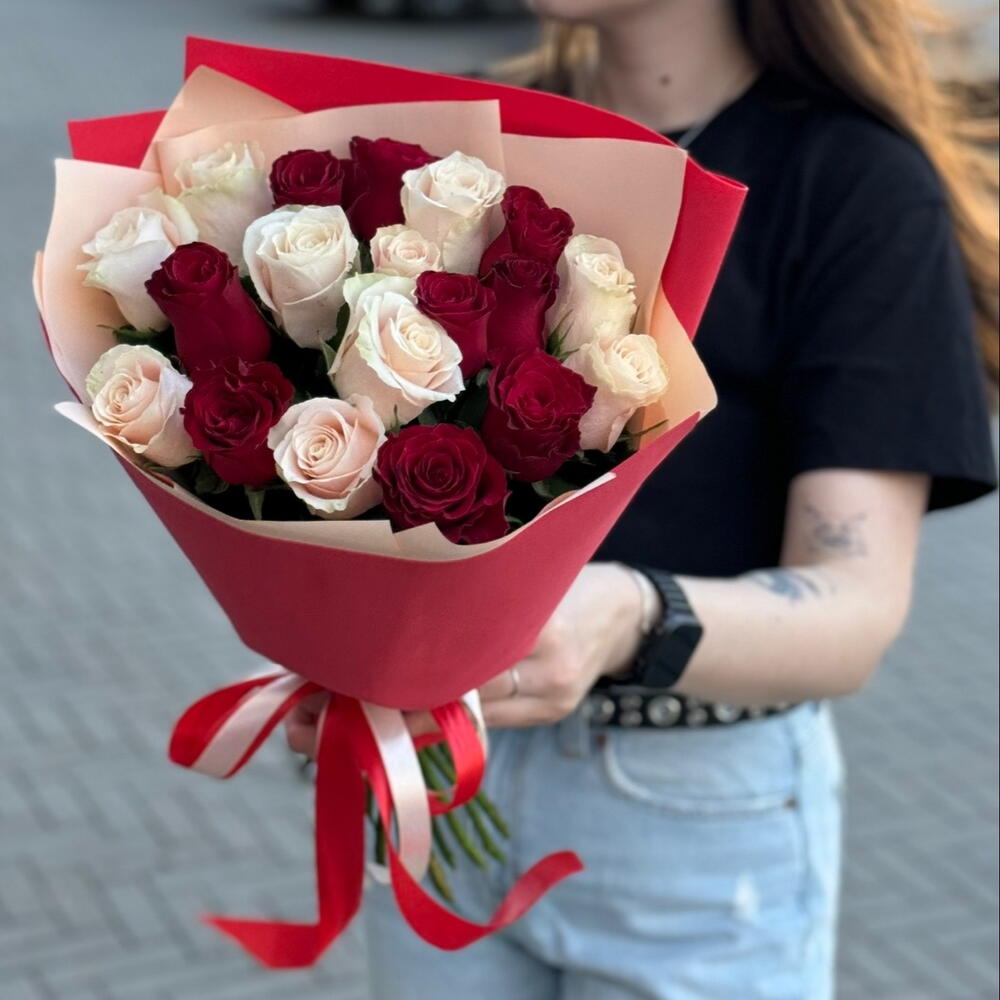15 роз Кения в фоамиране