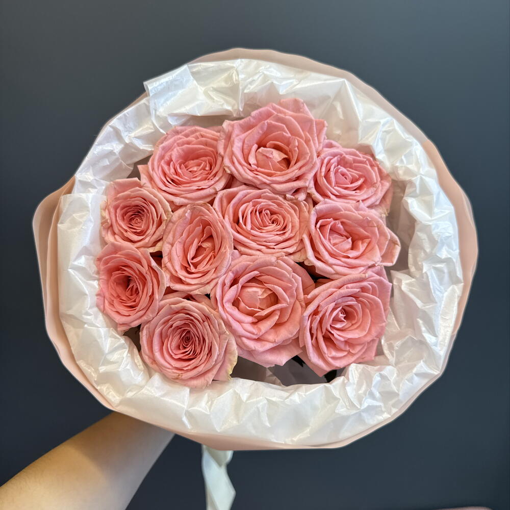 Монобукет из розовых роз 🌸 нежный букет 💐 Роза Софи Лорен