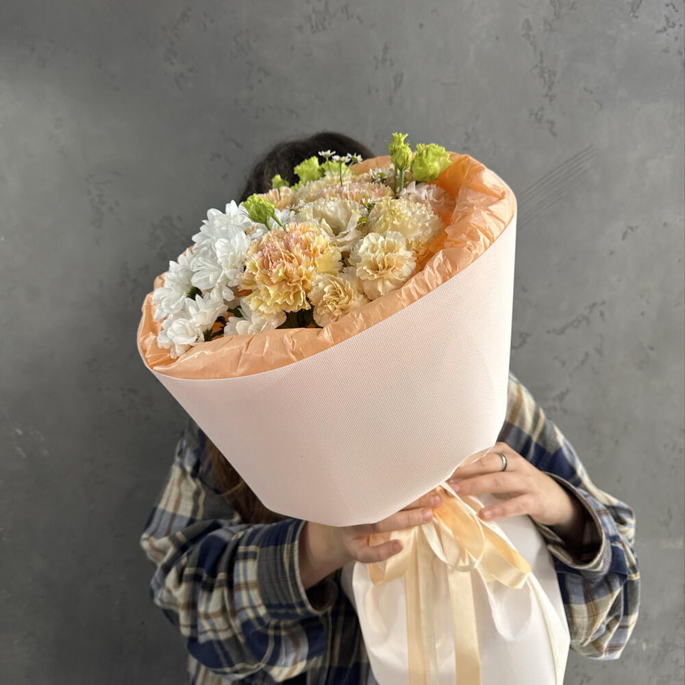 Персиковый комплимент с ромашкой