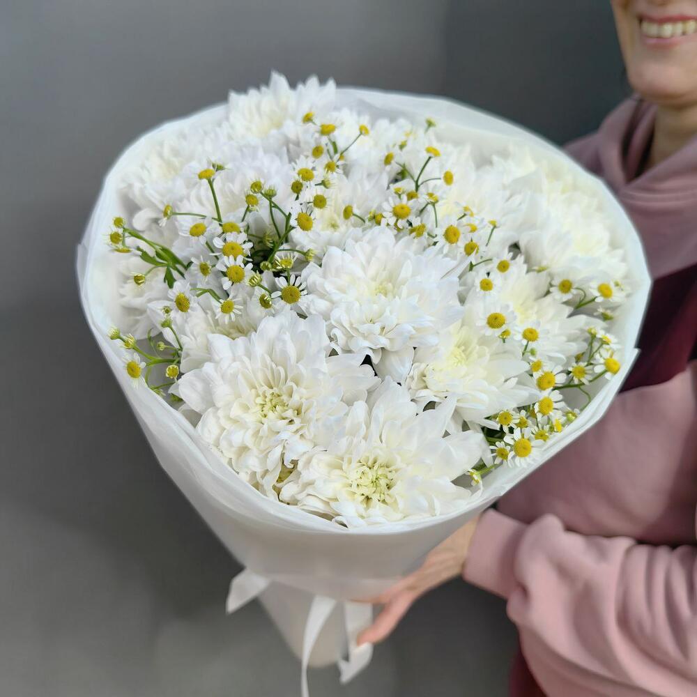 Букет из кустовых хризантем и ромашек (арт. 3009)
