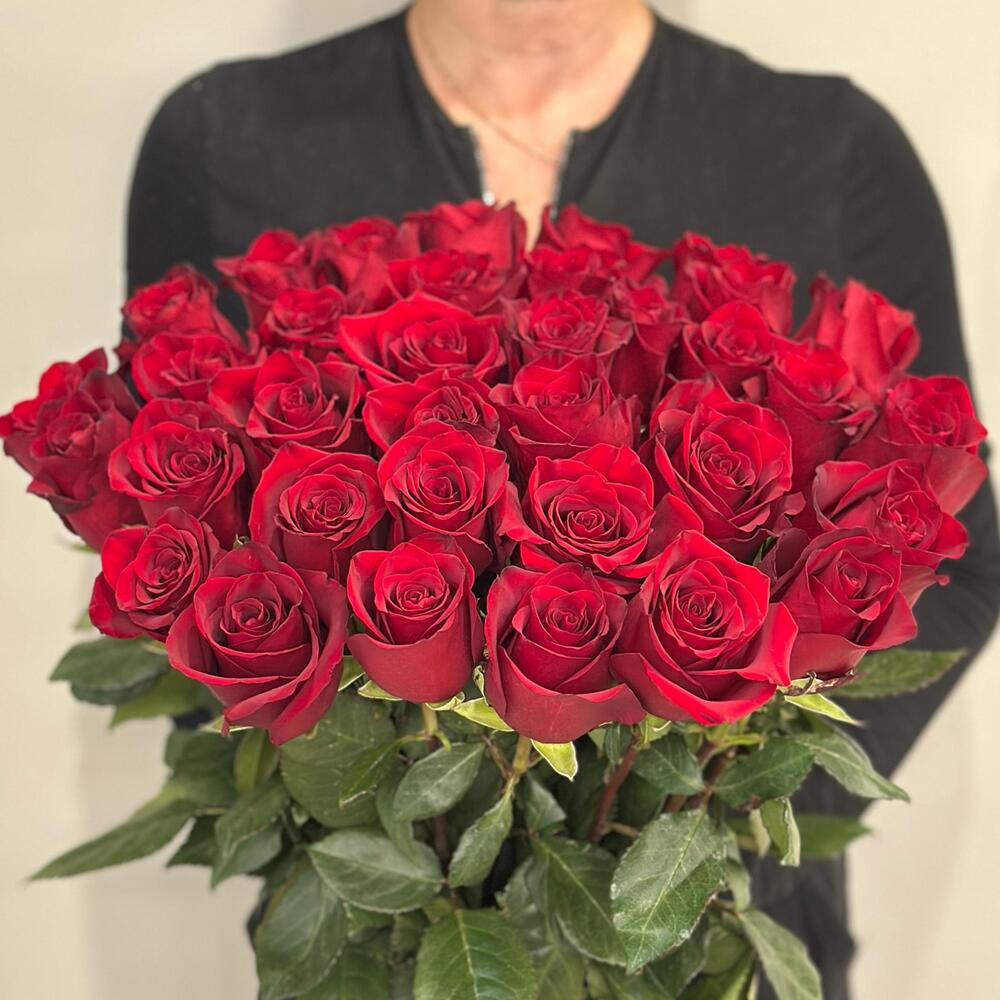 35 красных роз 🌹